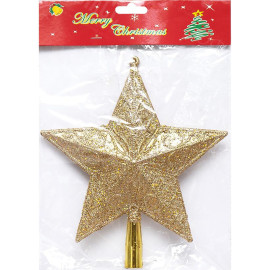 ВЕРХУШКА "ЗВЕЗДА" С ГЛИТТЕРОМ 23*21СМ 23137