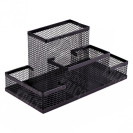 ОРГАНАЙЗЕР НАСТОЛЬНЫЙ МЕТАЛЛИЧЕСКИЙ "СЕТКА" 3684-В1 ЧЕРНЫЙ 4 ОТДЕЛЕНИЯ 15Х10Х10СМ