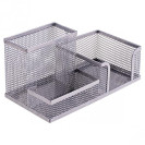 ОРГАНАЙЗЕР НАСТОЛЬНЫЙ МЕТАЛЛИЧЕСКИЙ "СЕТКА" 3689-S СЕРЕБРО 3 ОТДЕЛЕНИЯ 20Х10Х10СМ