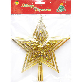 ВЕРХУШКА "ЗВЕЗДА" С ГЛИТТЕРОМ 23*21СМ 23141