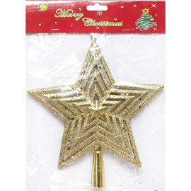 ВЕРХУШКА "ЗВЕЗДА" С ГЛИТТЕРОМ 23*21СМ 23176