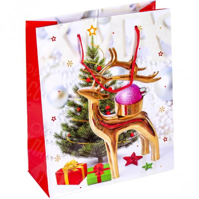 ПАКЕТ «MERRY CHRISTMAS»  13–155 26×32×10  СМ