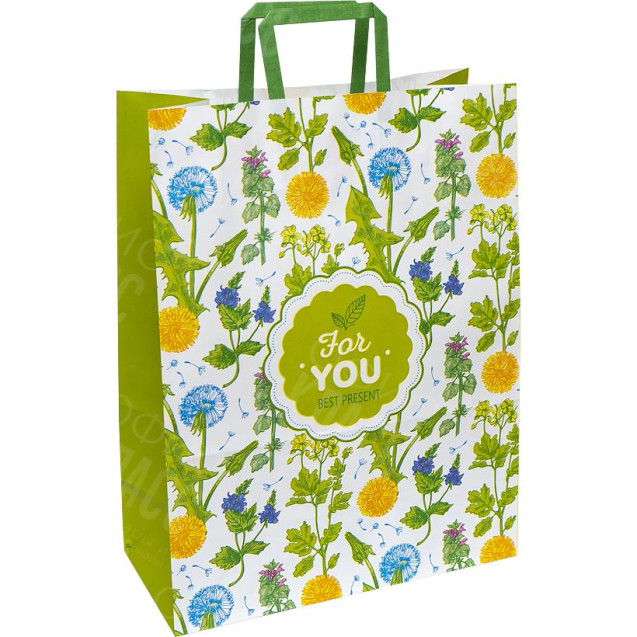 ПАКЕТ БУМАЖНЫЙ КРАФТ БЕЛЫЙ 32Х15Х42СМ KGB 324215-33