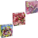 ПАКЕТ ЦВЕТНОЙ КВАДРАТ "ЦВЕТЫ" 24Х24Х10 СМ 4010