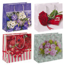 ПАКЕТ ЦВЕТНОЙ КВАДРАТ "ЦВЕТЫ" 24Х24Х10 СМ 4011