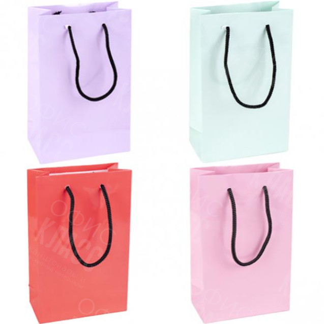 ПАКЕТ ЦВЕТНОЙ МАЛЫЙ «ОДНОТОННЫЙ»  11×18×5 СМ 1013