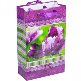 ПАКЕТ ЦВЕТНОЙ МАЛЫЙ «ЦВЕТЫ»  11×18×5 СМ 1006