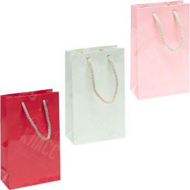 ПАКЕТ ЦВЕТНОЙ СРЕДНИЙ "ОДНОТОННЫЙ" 27Х16Х7 СМ 3019