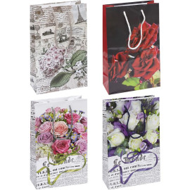 ПАКЕТ ЦВЕТНОЙ СРЕДНИЙ "ЦВЕТОЧНЫЙ МИКС" 27Х16Х7 СМ 3012