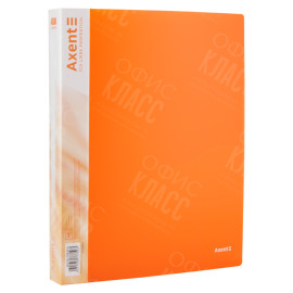 ПАПКА НА 4-Х КОЛЬЦАХ AXENT 1208-25-A, А4, 35 ММ, ОРАНЖЕВАЯ