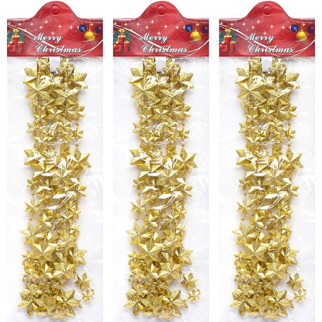 ДЕКОРАТИВНЫЕ БУСЫ НА ЕЛКУ "ЗВЕЗДОЧКИ" XYA-56-2.7М