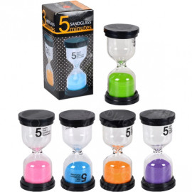 ПЕСОЧНЫЕ ЧАСЫ НА  5 МИНУТ СТЕКЛО 4,5Х9,5СМ