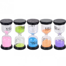 ПЕСОЧНЫЕ ЧАСЫ НА 15 МИНУТ СТЕКЛО 4,5*10,5СМ