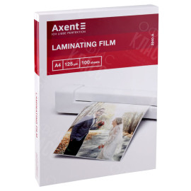 ПЛЁНКА ДЛЯ ЛАМИНИРОВАНИЯ AXENT 2040-A, 125 МКМ, A4, 216 X 303 ММ, 100 ШТУК