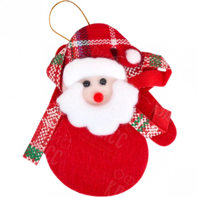 ПОДВЕСКА ФЕТРОВАЯ «ДЕД МОРОЗ»  С КАНАТИКОМ 12–125