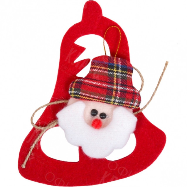 ПОДВЕСКА ФЕТРОВАЯ «ДЕД МОРОЗ»  С КАНАТИКОМ 12–125