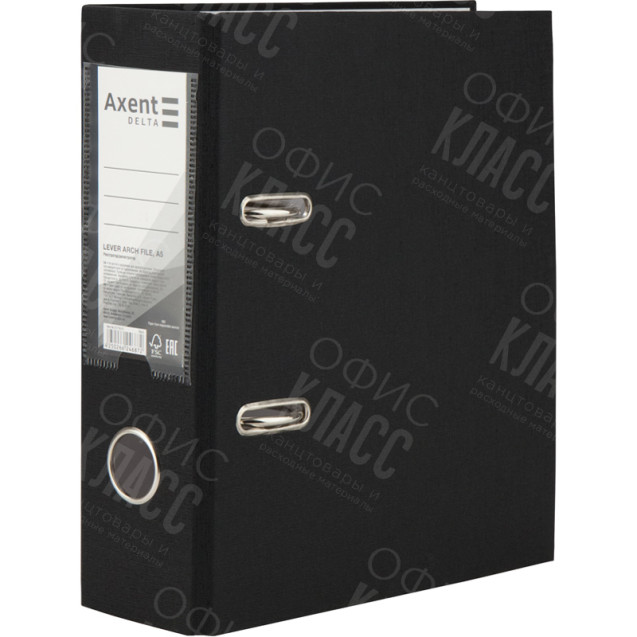 РЕГИСТРАТОР AXENT DELTA D1718-01C, ОДНОСТОРОННЯЯ, A5, 75 ММ, СОБРАННАЯ, ЧЕРНАЯ