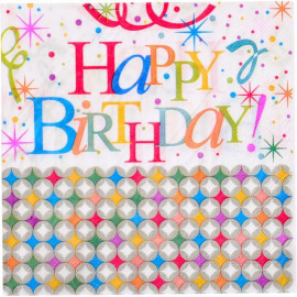 САЛФЕТКИ «С ДНЕМ РОЖДЕНИЯ»  20 ШТУК 10–47