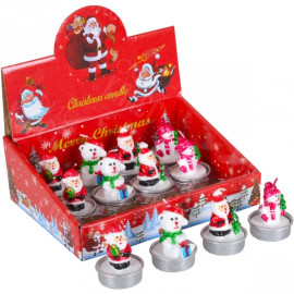 СВЕЧА НОВОГОДНЯЯ «ДЕД МОРОЗ»  5 СМ 12 ШТ L12–5  /10–80