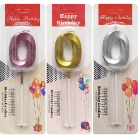 СВЕЧКА-ЦИФРА "0" МЕТАЛЛИК TL-1056