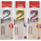 СВЕЧКА-ЦИФРА "2" МЕТАЛЛИК TL-1056