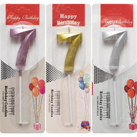 СВЕЧКА-ЦИФРА "7" МЕТАЛЛИК TL-1056