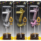 СВЕЧКА-ЦИФРА "7" С КОРОНОЙ JY-1064