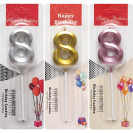 СВЕЧКА-ЦИФРА "8" МЕТАЛЛИК TL-1056