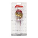 СВЕЧКА-ЦИФРА "9" МЕТАЛЛИК РАЗНОЦВЕТНАЯ JY-1065