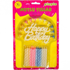 СВЕЧКИ ДЛЯ ТОРТА 10–100  "HAPPY BIRTHDAY»