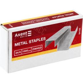 СКОБЫ ДЛЯ СТЕПЛЕРОВ AXENT DELTA D4102, №24/6, 1000 ШТУК СКОБЫ ДЛЯ СТЕПЛЕРОВ AXENT DELTA D4102, №24/6, 1000 ШТУК