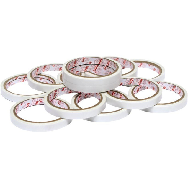 СКОТЧ ДВУХСТОРОННИЙ 12ММ. 10 М. "SPIDER", ОСНОВА ПВХ