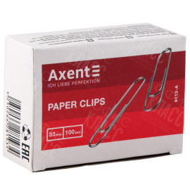 СКРЕПКИ НИКЕЛИРОВАННЫЕ AXENT 4112-A, 33 ММ, 100 ШТУК