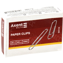 СКРЕПКИ ОЦИНКОВАННЫЕ AXENT DELTA D4114, 28 ММ, 100 ШТУК