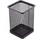 СТАКАН ДЛЯ РУЧЕК МЕТАЛЛИЧЕСКИЙ "КВАДРАТНЫЙ" 804 ЧЕРНЫЙ, 8Х8Х9,5 СМ