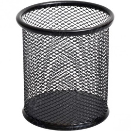 СТАКАН ДЛЯ РУЧЕК МЕТАЛЛИЧЕСКИЙ СЕТЧАТЫЙ, ЧЁРНЫЙ КРУГЛЫЙ