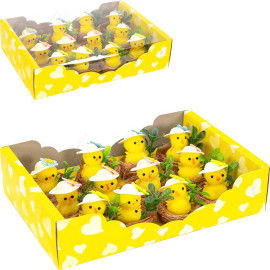 СУВЕНИР "КУРОЧКА В БЕЛОЙ ШЛЯПЕ В ГНЕЗДЕ" 1 ШТ