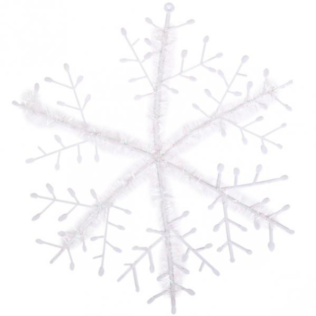 УКРАШЕНИЕ «СНЕЖИНКА»  БЕЛАЯ 23  СМ 12–153 В НАБОРЕ 3ШТ