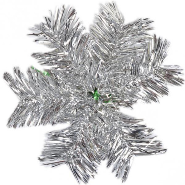 УКРАШЕНИЕ «СНЕЖИНКА»  ИЗ ДОЖДИКА БОЛЬШАЯ