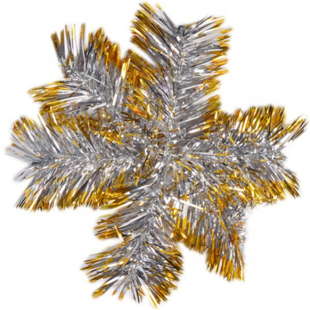 УКРАШЕНИЕ «СНЕЖИНКА»  ИЗ ДОЖДИКА БОЛЬШАЯ