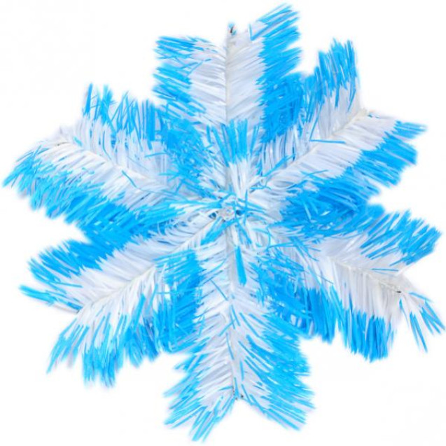 УКРАШЕНИЕ «СНЕЖИНКА»  ИЗ ДОЖДИКА БОЛЬШАЯ