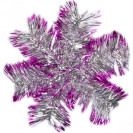 УКРАШЕНИЕ «СНЕЖИНКА»  ИЗ ДОЖДИКА БОЛЬШАЯ