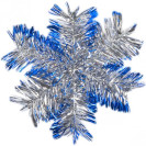 УКРАШЕНИЕ «СНЕЖИНКА»  ИЗ ДОЖДИКА БОЛЬШАЯ