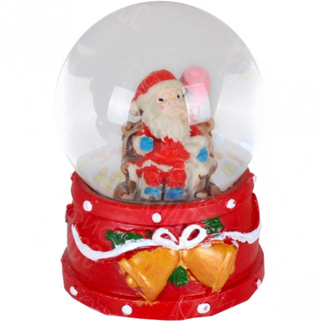 ШАР МЕТЕЛЬ 67–4 «ДЕД МОРОЗ, СНЕГОВИК»  65  ММ СВЕТИТСЯ