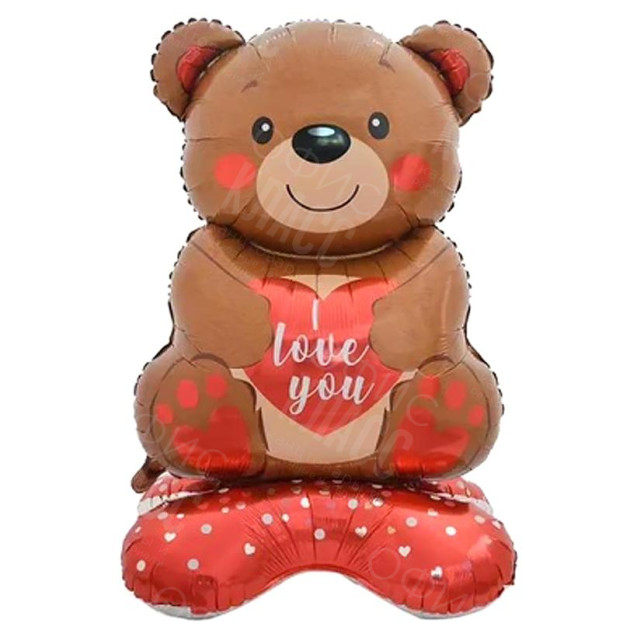 ШАРИК ФОЛЬГИРОВАННЫЙ НАПОЛЬНЫЙ "МИШКА КОРИЧНЕВЫЙ" 135*80СМ FL-011