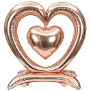 ШАРИК ФОЛЬГИРОВАННЫЙ НАПОЛЬНЫЙ "СЕРДЦЕ" БРОНЗА 100*90 СМ FL-007