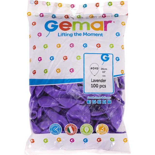 ШАРИКИ 10 ПАСТЕЛЬ "ЛАВАНДА" G90/049 94916