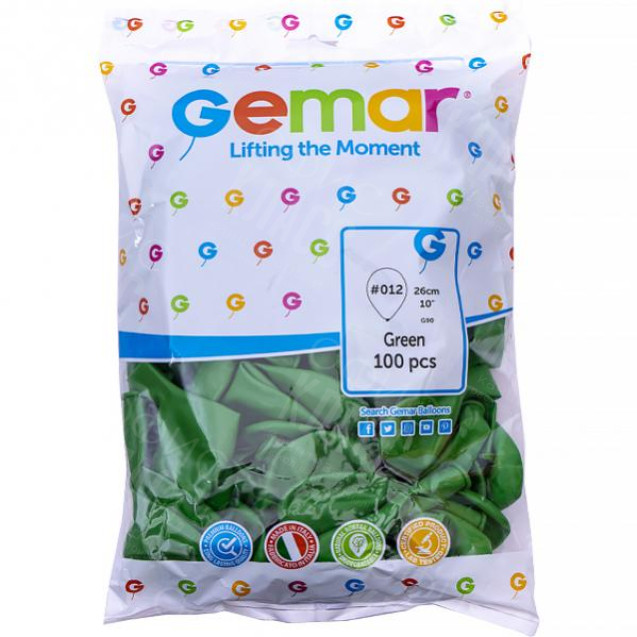 ШАРИКИ 10" ПАСТЕЛЬ «ЗЕЛЕНЫЕ» 100ШТ/УП