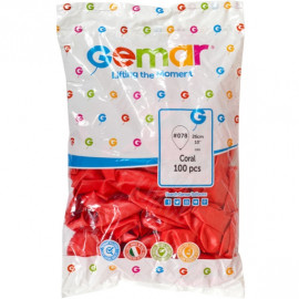 ШАРИКИ 10" ПАСТЕЛЬ «КОРАЛЛОВЫЙ» 100ШТ/УП