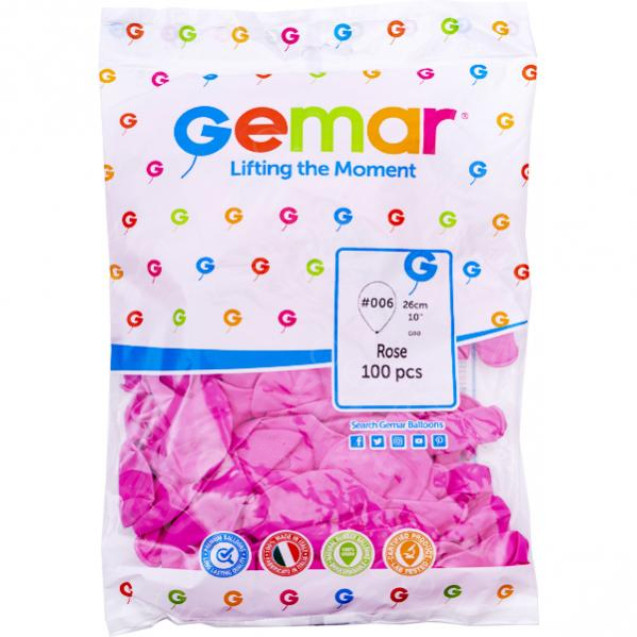 ШАРИКИ 10" ПАСТЕЛЬ «РОЗОВЫЙ» 100ШТ/УП